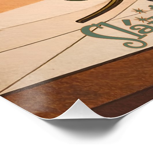 Mid Century Modern Art Shamrock Martini Sláinte!  ポスター (コーナー)