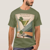 Mid Century Modern Art Shamrock Martini Sláinte!  Tシャツ (正面)