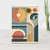 Mid Century Modern Art Sunrise Sunset カード (正面)