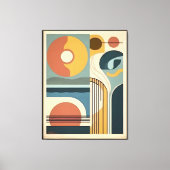 Mid Century Modern Art Sunrise Sunset キャンバスプリント (正面)