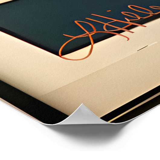 Mid Century Modern Art Sunrise Sunset ポスター (角)