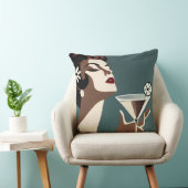 Mid Century Modern Art The Martini DIva クッション (椅子)