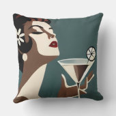 Mid Century Modern Art The Martini DIva クッション (裏面)