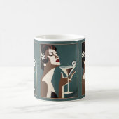 Mid Century Modern Art The Martini DIva コーヒーマグカップ (中央)