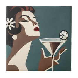 Mid Century Modern Art The Martini DIva タイル