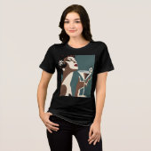 Mid Century Modern Art The Martini DIva トライブレンドＴシャツ (正面全面)