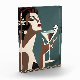 Mid Century Modern Art The Martini DIva フォトブロック