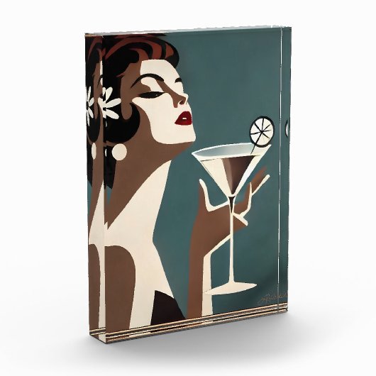 Mid Century Modern Art The Martini DIva フォトブロック (左)