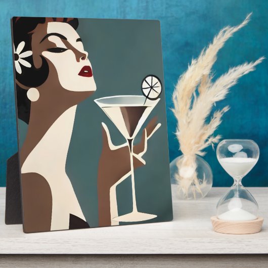 Mid Century Modern Art The Martini DIva フォトプラーク (側面)