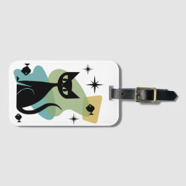 Mid Century Modern Atomic Age Cat Luggage Tag ラゲッジタグ
