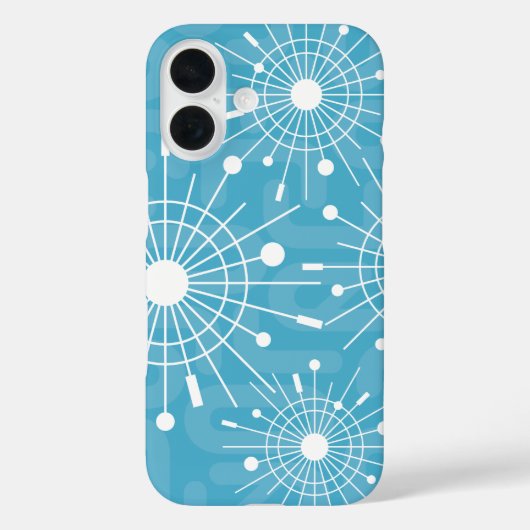Mid-Century Modern Atomic Christmas Snowflakes Case-Mate iPhoneケース (裏面)