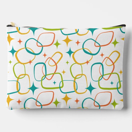 Mid-Century Modern Atomic Sparkle Cosmetic Bag アクセサリーポーチ (正面)