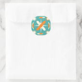 Mid Century Modern Atomic Starburst ラウンドシール (バッグ)