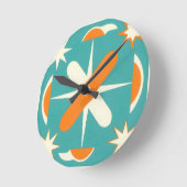 Mid Century Modern Atomic Starburst ラウンド壁時計 (傾斜)