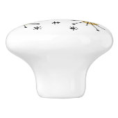 Mid Century Modern Atomic Starburst Pattern セラミックノブ (側面)