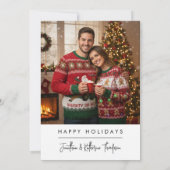 Mid-Century Modern Atomic Starburst Personalized シーズンカード (裏面)