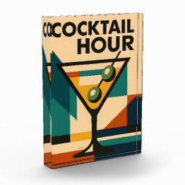 Mid Century Modern Bauhaus Cocktail Hour Martini フォトブロック