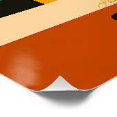 Mid Century Modern Bauhaus Cocktail Hour Martini ポスター (コーナー)