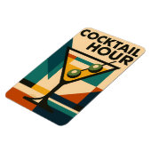 Mid Century Modern Bauhaus Cocktail Hour Martini マグネット (左側)