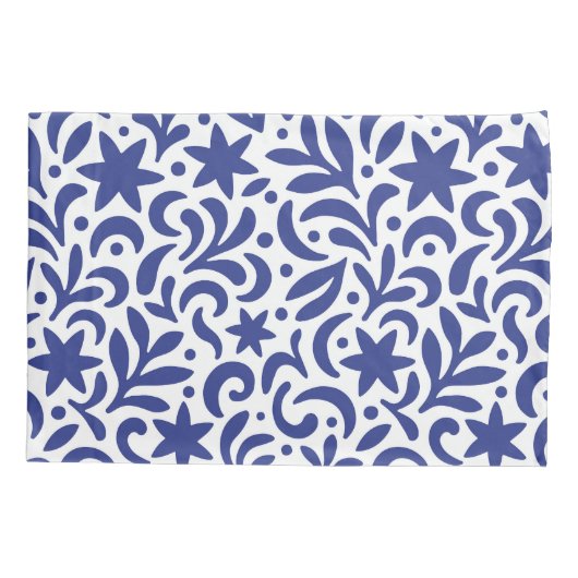 Mid Century Modern Biophilic Pattern 枕カバー (裏面-左)