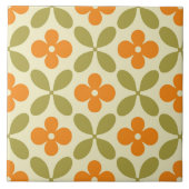 Mid‑Century Modern Blossoms タイル (正面)