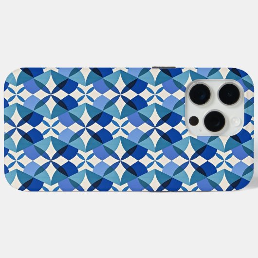 Mid-Century Modern Blue  Case-Mate iPhoneケース (裏面 (横))