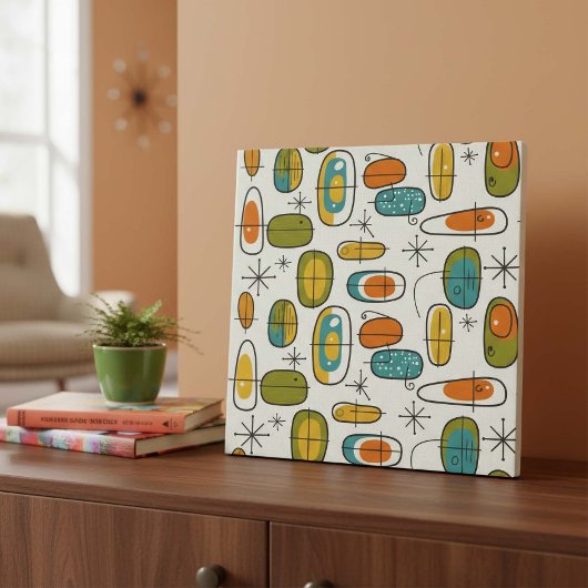 Mid-Century Modern Boomerang Pattern #9 ID1224 タイル