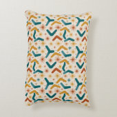 Mid-Century Modern Boomerang & Starburst Retro アクセントクッション (裏面(縦))