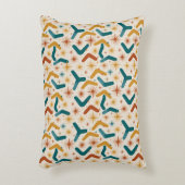 Mid-Century Modern Boomerang & Starburst Retro アクセントクッション (正面(垂直))