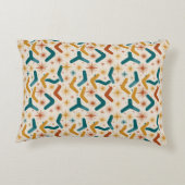 Mid-Century Modern Boomerang & Starburst Retro アクセントクッション (裏面)