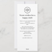 Mid-Century Modern Business New Year & Christmas シーズンカード (裏面)