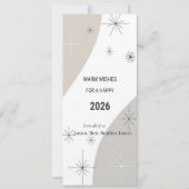 Mid-Century Modern Business New Year & Christmas シーズンカード (正面)