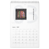 Mid-Century Modern Calendar カレンダー (3月 2027)