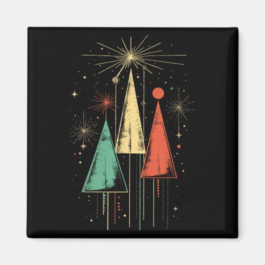 Mid Century Modern Christmas マグネット (正面)