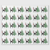 Mid-century Modern Christmas 1950's Atomic Cat ラッピングペーパー (フラット)