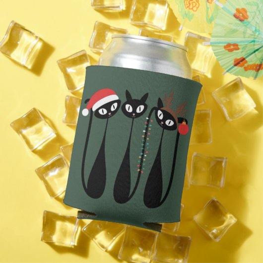 Mid Century Modern Christmas Cats Retro Classic 缶クーラー (インサイチュ 夏)