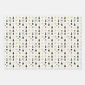 Mid Century Modern Christmas Icons ラッピングペーパーシート (正面3)