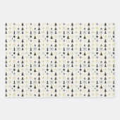 Mid Century Modern Christmas Icons ラッピングペーパーシート (正面)