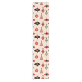 Mid Century Modern Christmas Pattern ショートテーブルランナー (正面)