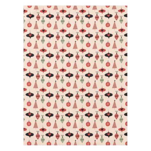 Mid Century Modern Christmas Pattern  テーブルクロス (正面)