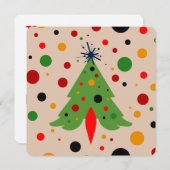 Mid Century Modern Christmas Tree Retro Rocket (正面/裏面)