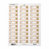 Mid Century Modern Christmas Tree Return Address ラベル (フルシート)