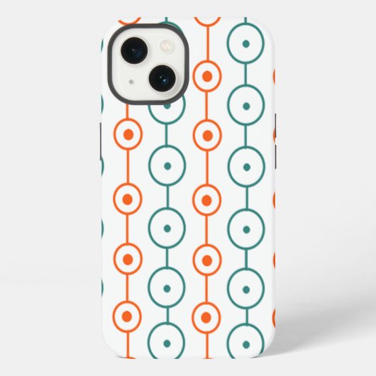 Mid-Century Modern Circle Strings iPhoneケース (裏面)