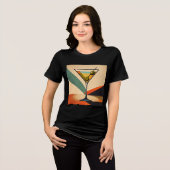 Mid Century Modern Color Block Martini Art トライブレンドＴシャツ (正面全面)