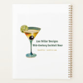 Mid Century Modern Color Block Martini Art プランナー手帳 (裏面)