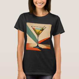 Mid Century Modern Color Block Martini Art Tシャツ