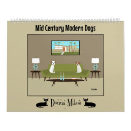 Mid Century Modern Dogs  カレンダー