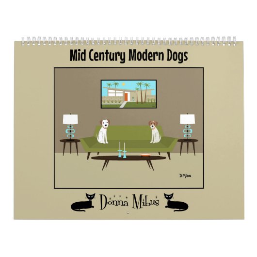 Mid Century Modern Dogs  カレンダー (カバー)