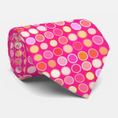Mid-Century Modern Dots - deep pink & multi ネクタイ (ロール)