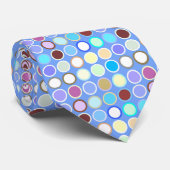 Mid-Century Modern Dots - sky blue & multi ネクタイ (ロール)